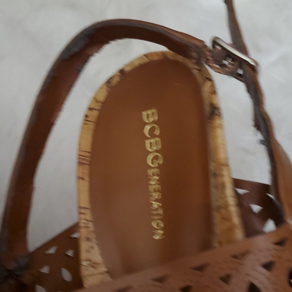 BCBGenaration Size 9. 5 B Brown Wedges - Picture 8 of 9